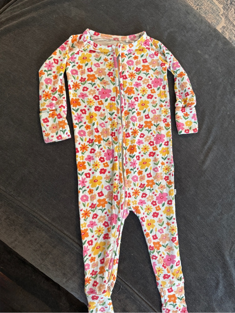 Brave Little Ones Floral Ribbed Bamboo Pajamas